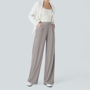 HALARA Wide Leg Pants in Light Gray